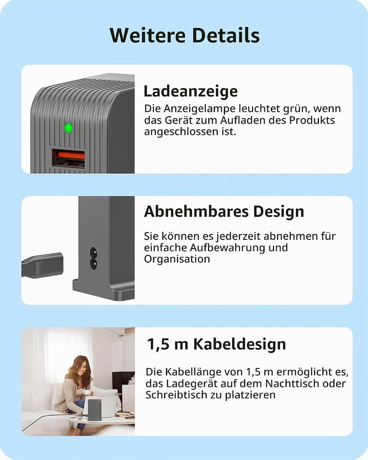 50W USB Ladegerät Mehrfach 6 Port USB Netzteile Handy Ladestation Steckdose für iPhone 15/14/13/12 P