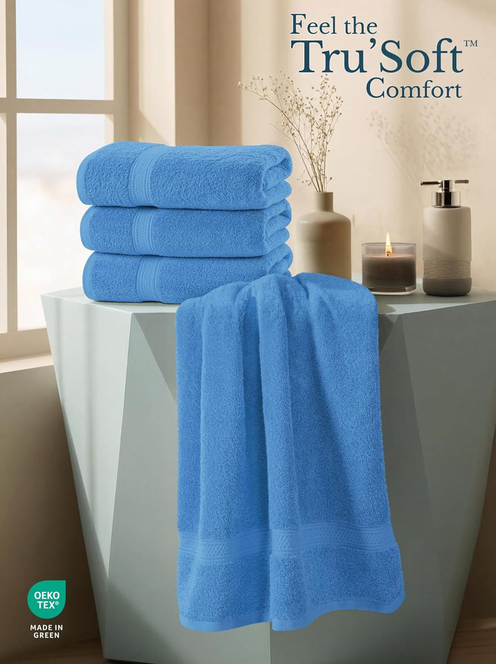 Utopia Towels 4er-Pack Premium Badetücher Set, (68x137 cm), 100% ringgesponnene Baumwolle, 600 g/m²,