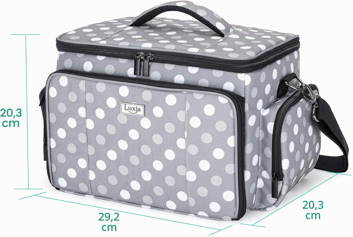 Luxja Nähset Aufbewahrung, Nähzubehör Tasche Organizer für Anfänger, Reisende, Tragetasche für Nähma