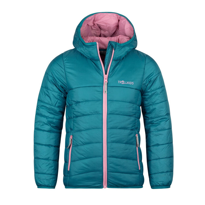 Trollkids Kids Eikefjord Jacket Teal/Mauve 176, Teal/Mauve 176