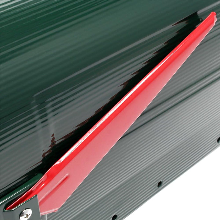 Wiltec Set US Mailbox grün 180 x 220 x 480 mm, amerikanischer Briefkasten mit Fahne, Standbriefkaste