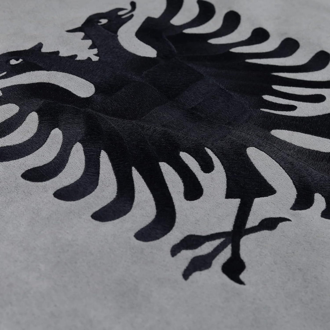 EXPRESS-STICKEREI Premium Kissen mit Füllung Albanien Wappen Fahne Albania Flagge Dekokissen Zierkis