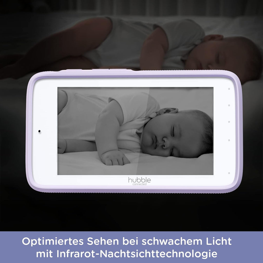 Hubble Connected Nursery Pal Premium Baby Monitor with Camera, 5 Inch Touch Screen, Privacy Mode, In
