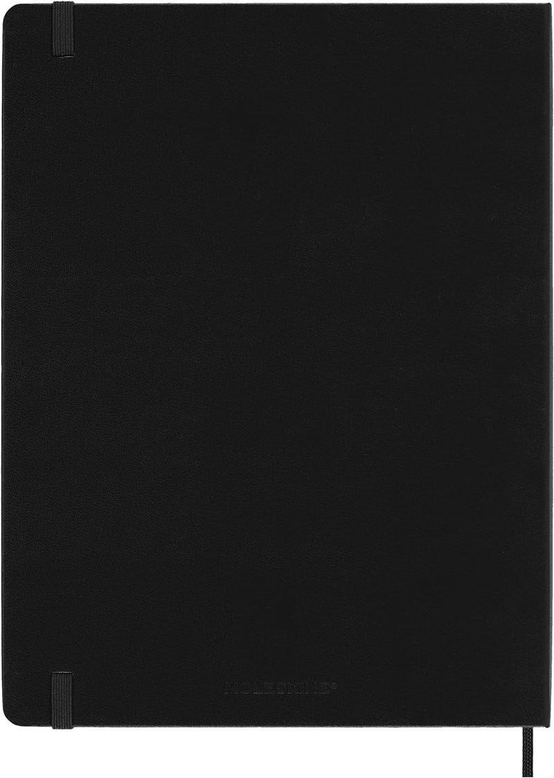 Moleskine Wochenplaner Vertikal Pro, 12 Monate 2024, Agenda 2024, XL 19x25, Hardcover mit Gummizugve