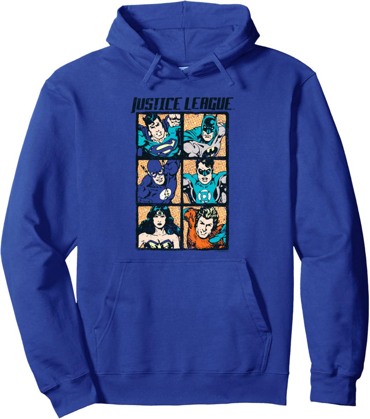 Justice League Rough Panels Pullover Hoodie