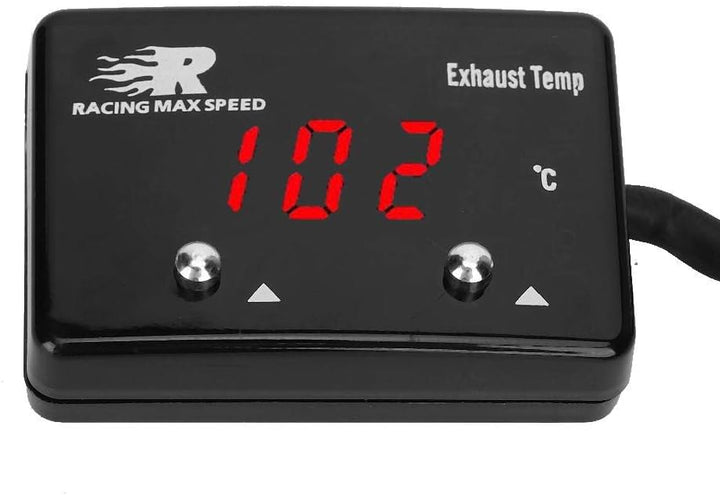 abgastemperaturanzeige,Universal Digitale Abgastemperaturanzeige mit Sensor 0-1000C Auto Auspuff Tem