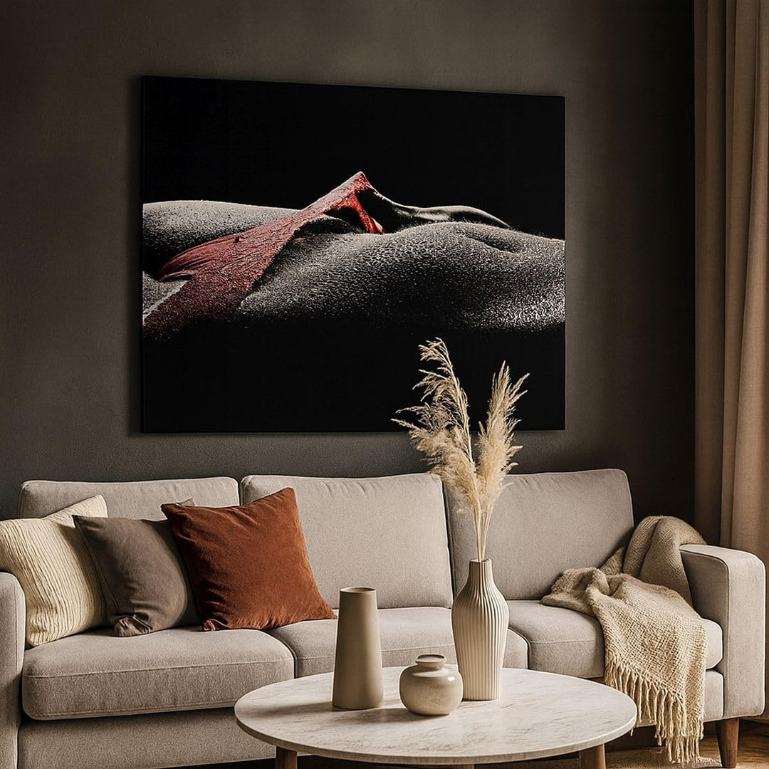 Bilder auf Leinwand 100x70cm Leinwandbild Körper weibliches Modell Wassertropfen Gross Wanddeko Bild
