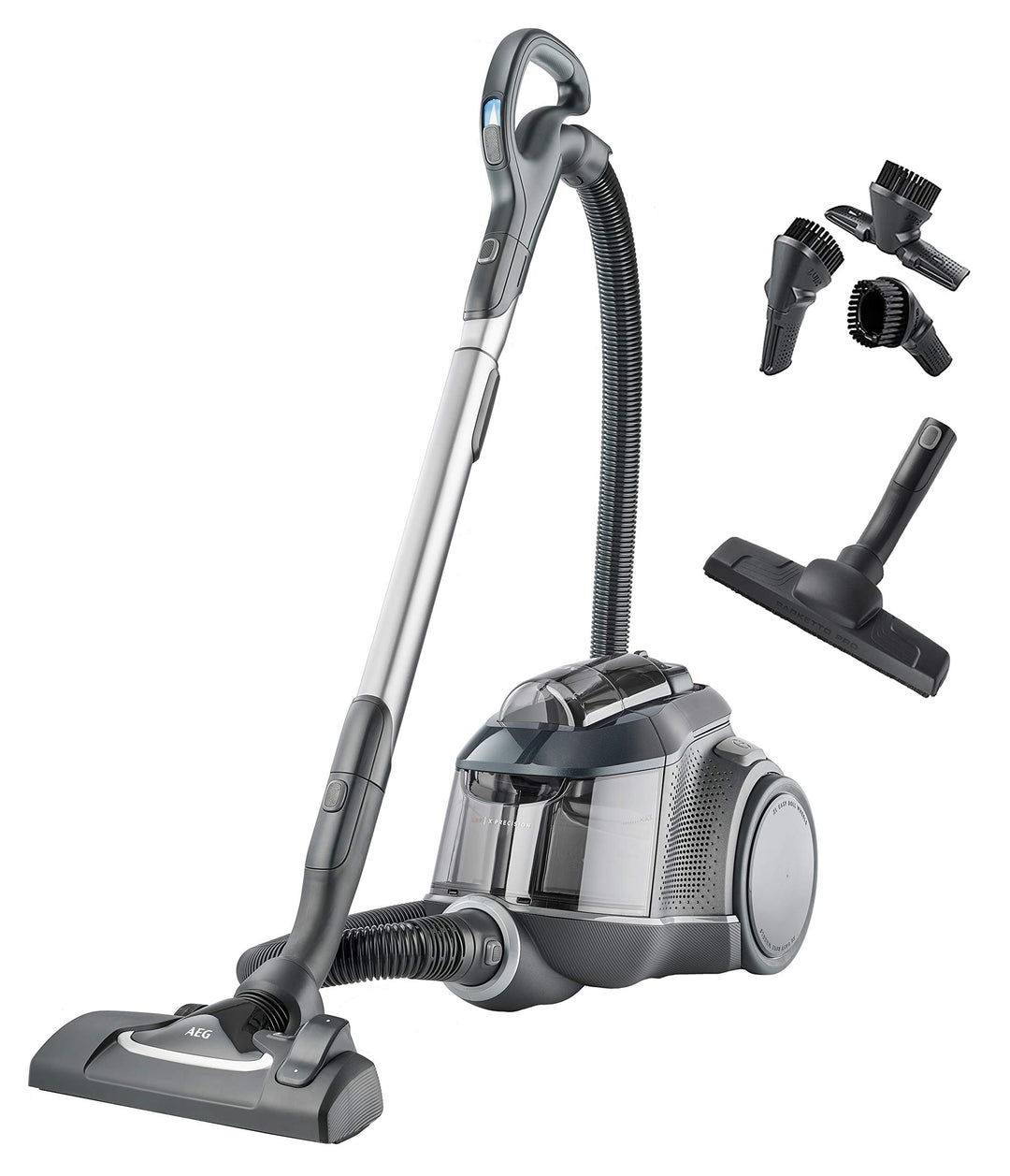 AEG LX9-3-STM Staubsauger ohne Beutel (3D Filter-System, 650 Watt, inkl. Zusatzdüsen, XL-Räder, leic