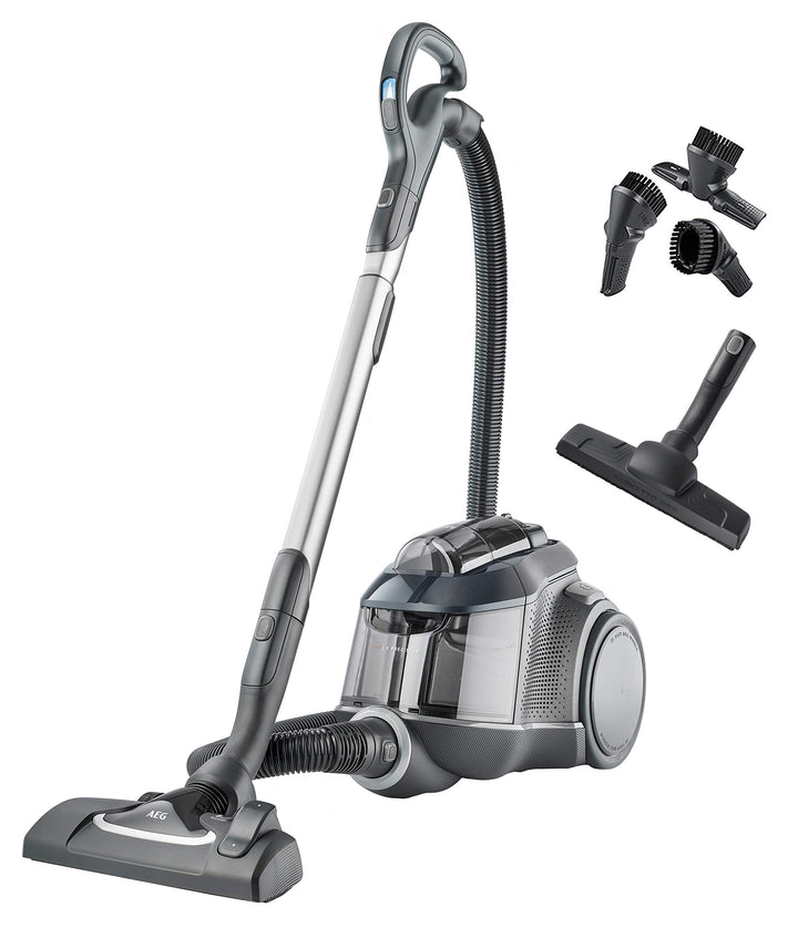 AEG LX9-3-STM Staubsauger ohne Beutel (3D Filter-System, 650 Watt, inkl. Zusatzdüsen, XL-Räder, leic