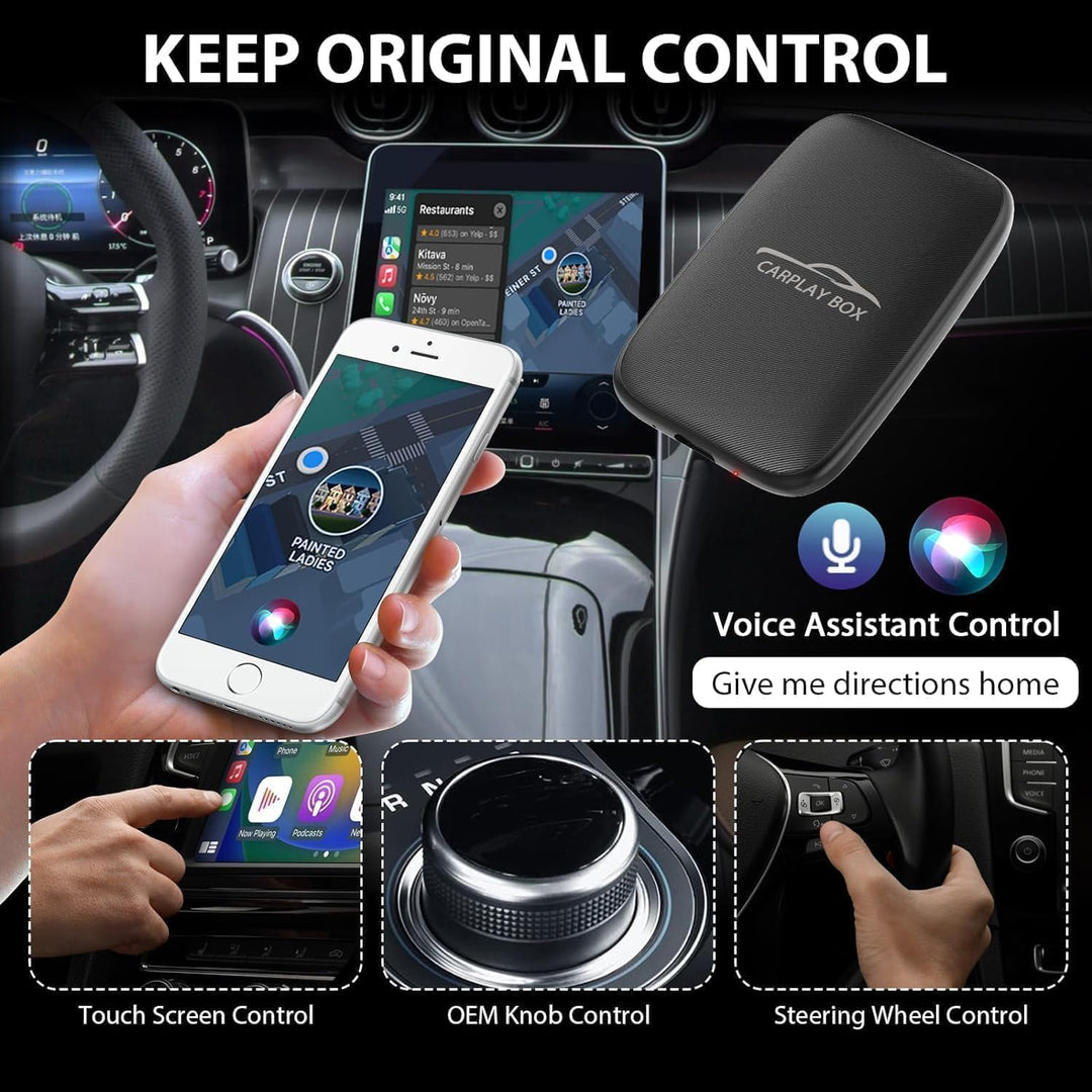5-in-1 Wireless Android Auto & CarPlay Adapter (2026), unterstützt Netflix/YouTube/TF, Plug & Play,