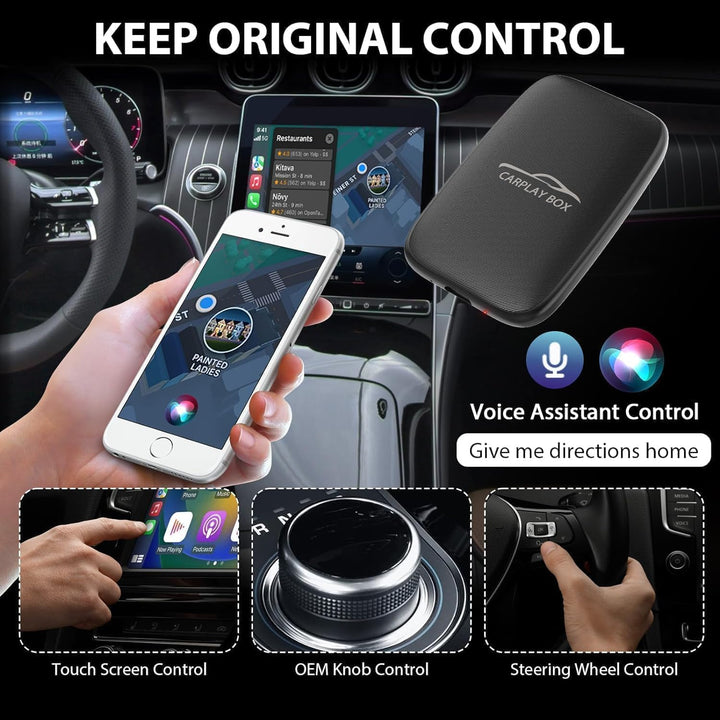 5-in-1 Wireless Android Auto & CarPlay Adapter (2026), unterstützt Netflix/YouTube/TF, Plug & Play,