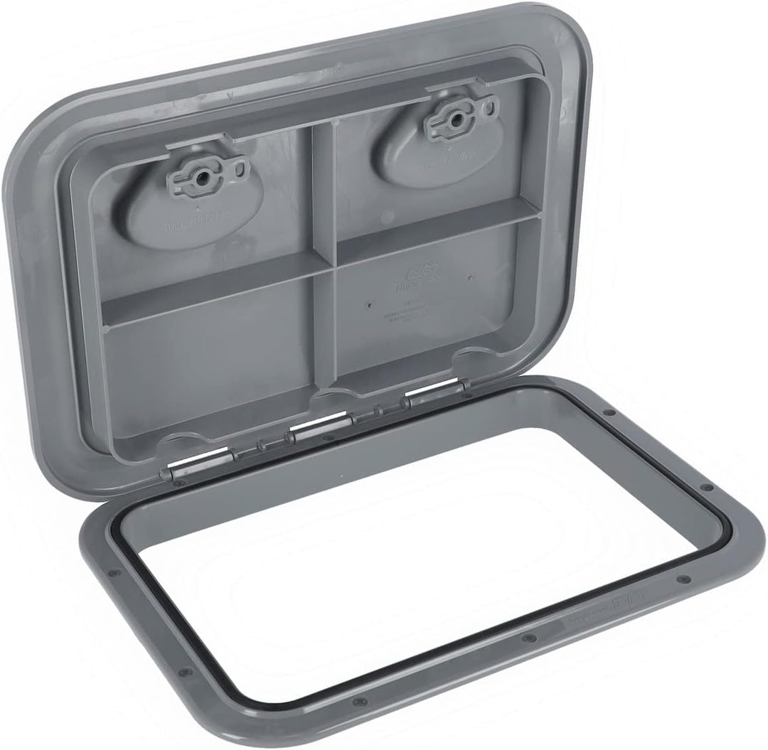 Nuova Rade Inspektionsluke 315 x 440 mm, Inspektionsdeckel Weiss &amp; Grau, wasserdichte Decksluke für