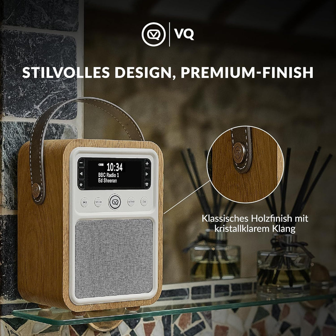 VQ VQ-MONTY-OK Monty Radio w/Bluetooth Eiche Wooden Eiche, Wooden Eiche