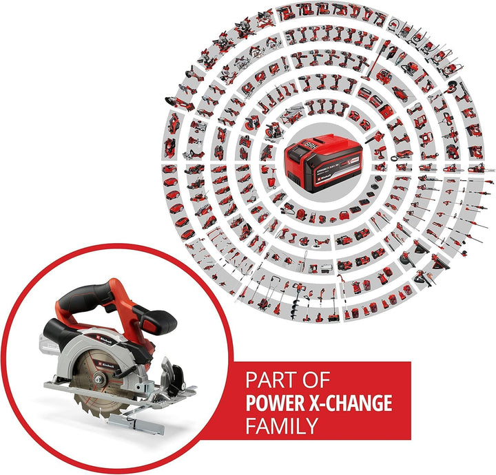 Einhell Akku-Handkreissäge TE-CS 18/150 Li-Solo Power X-Change (18 V, Li-Ion, Ø150 x Ø10 mm Sägeblat