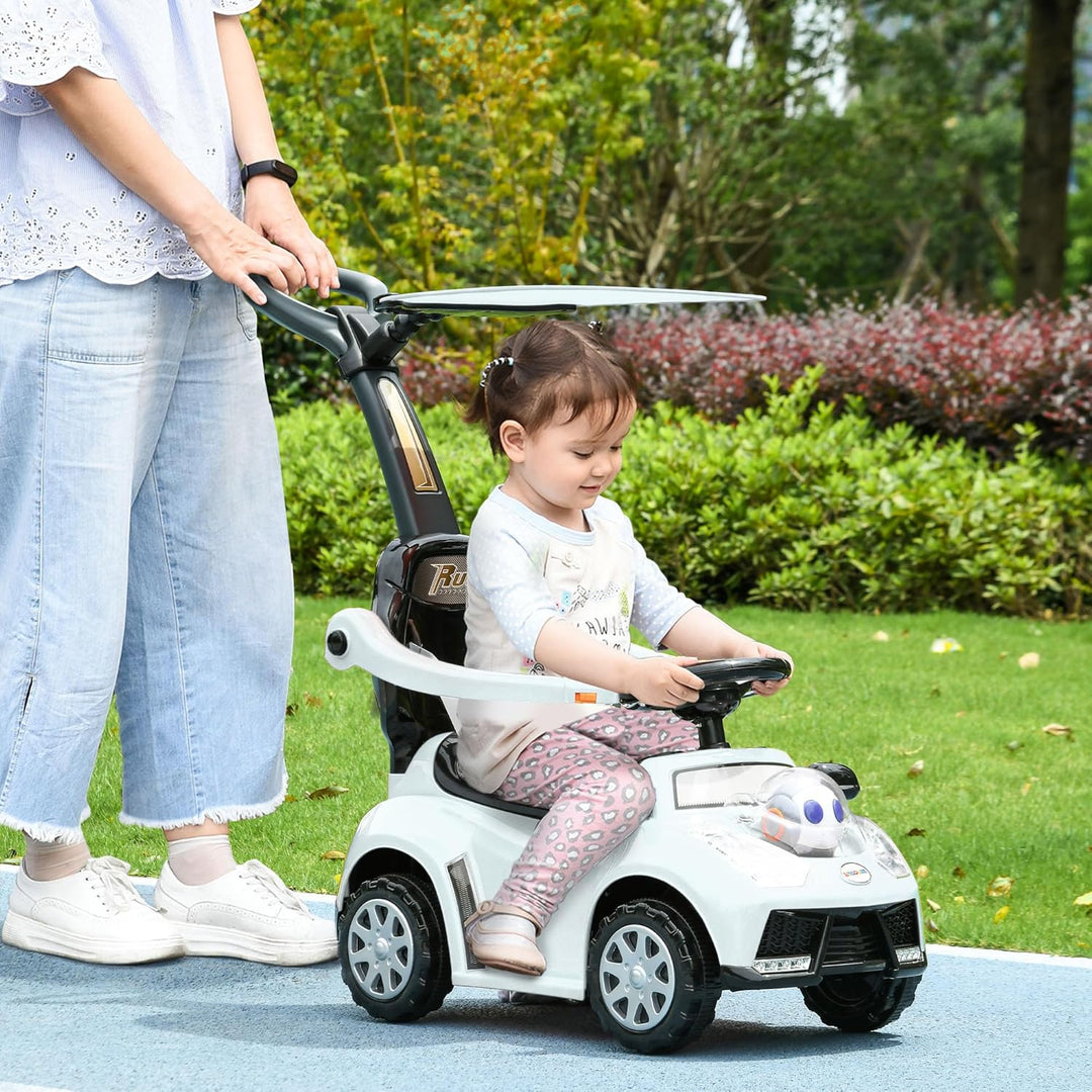 AIYAPLAY Rutschauto mit Schiebstange Rutschfahrzeug mit Lenkrad Schiebeauto Kinderfahrzeug mit Hupe