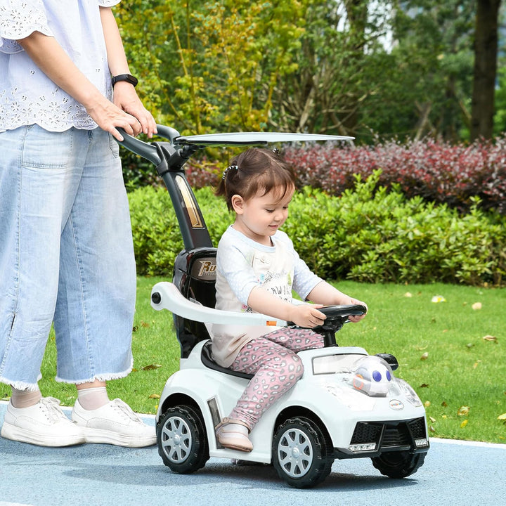 AIYAPLAY Rutschauto mit Schiebstange Rutschfahrzeug mit Lenkrad Schiebeauto Kinderfahrzeug mit Hupe