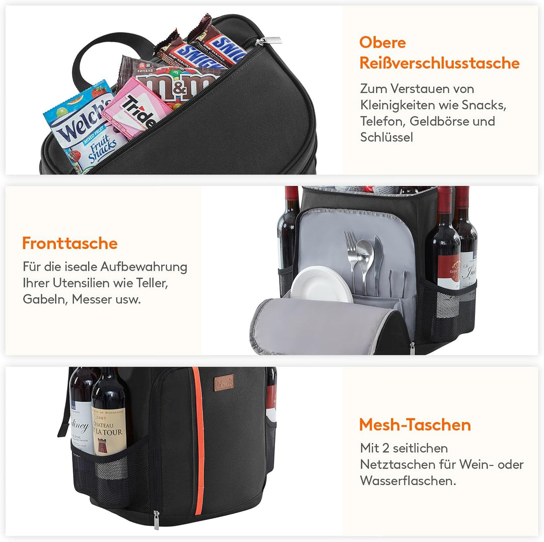 Lifewit 30L Kühlrucksack Auslaufsichere Kühltasche Rucksack wasserdichte Picknickrucksack Isolierte