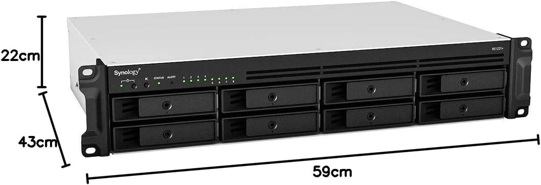 Synology RackStation RS1221+ NAS/Storage Server Rack (2U) Ethernet LAN Black V1500B