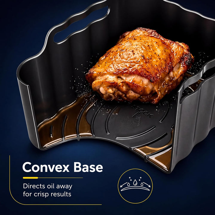 Ninja AF400EU Zubehör 9,5L Airfryer | 2 Silikonformen + 2 Edelstahl Grillrost Einsätze + 4 Spiesse |