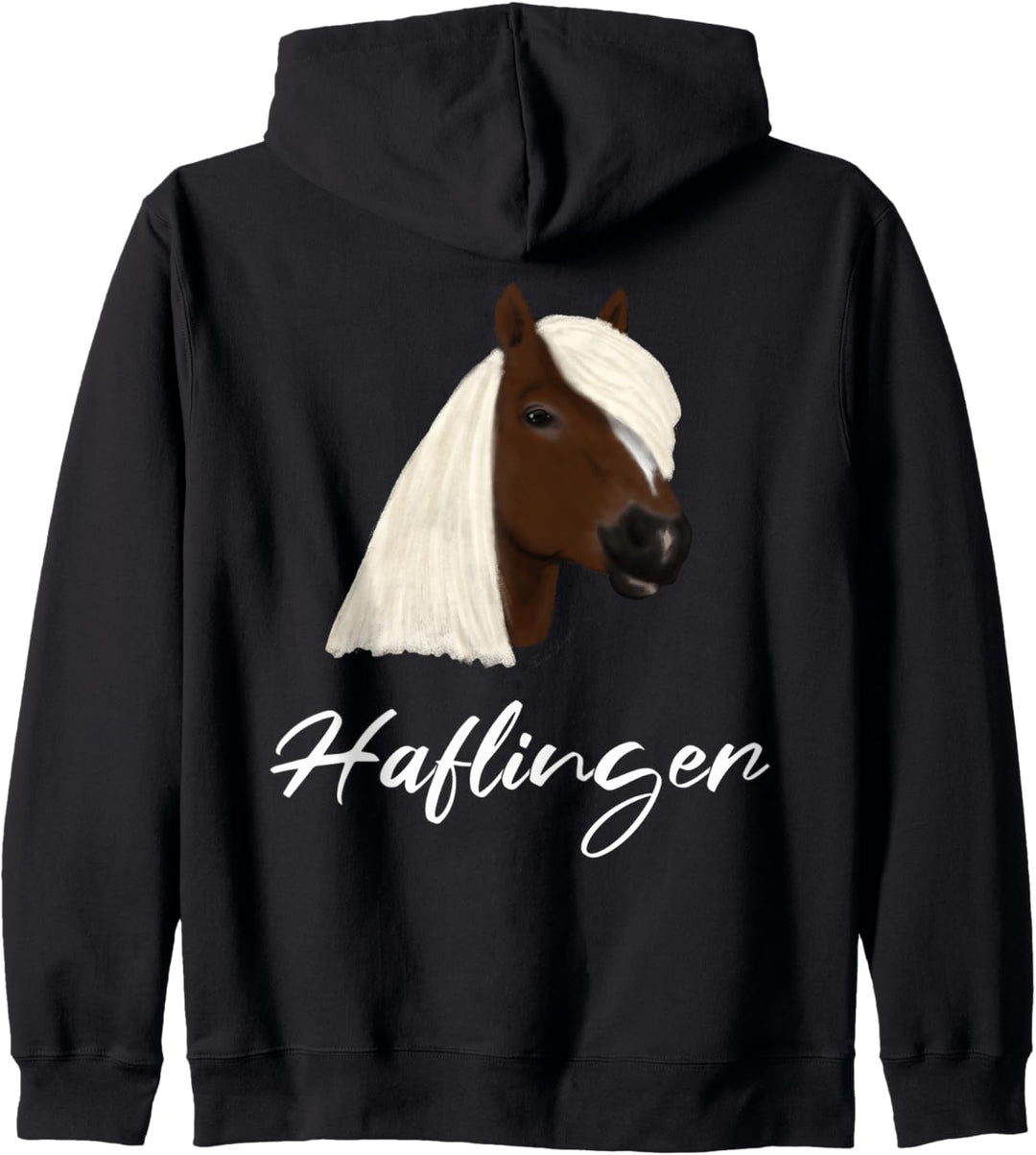 Schöne Illustration von einem Pferdekopf ein Haflinger Kapuzenjacke