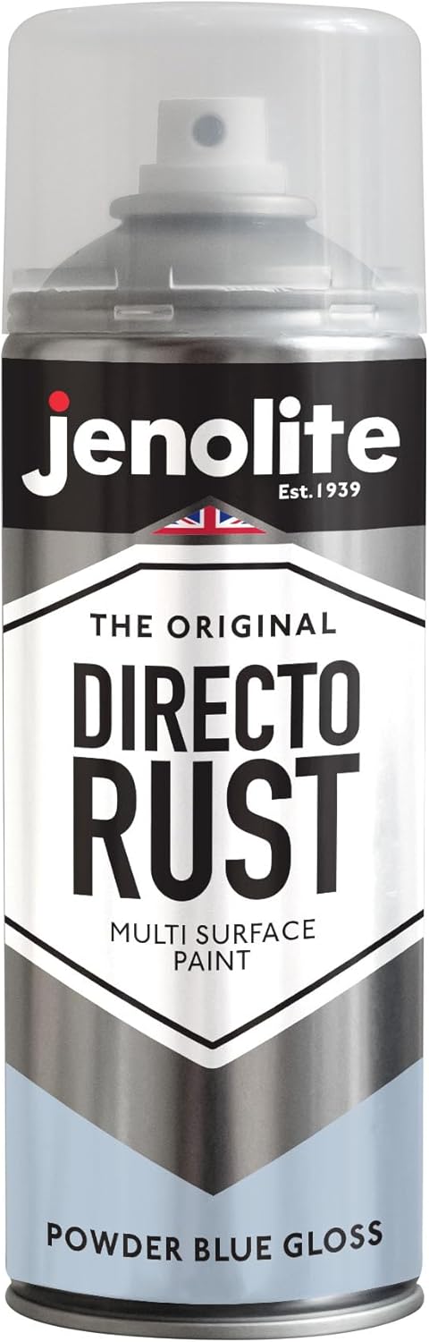 JENOLITE Directorust Glänzende Sprühfarbe | PULVER BLAU | 3x400ml | Spraydosen Sprühfarbe DIY | Mehr
