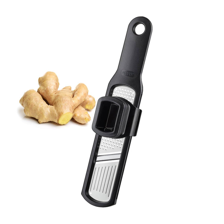 GEFU Knoblauchreibe RAFINO - kleine Handreibe für die Küche zum Hobeln und Reiben von Knoblauch, Ing