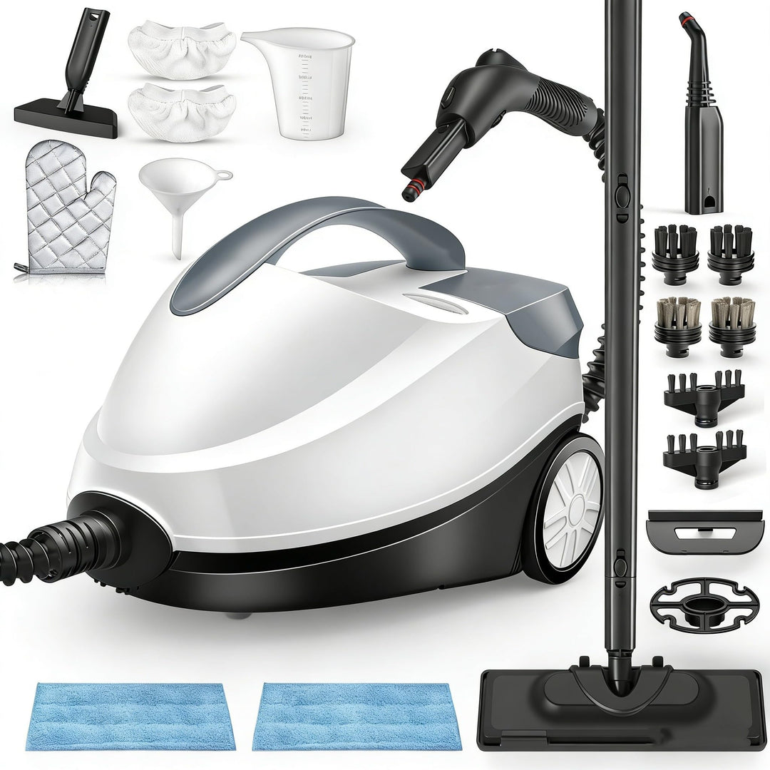 Dampfreiniger, 4Bar Dampfdruck, 45Min Laufzeit, Steam Cleaner Einstellbarer & Arretierbarer Dampf, 2