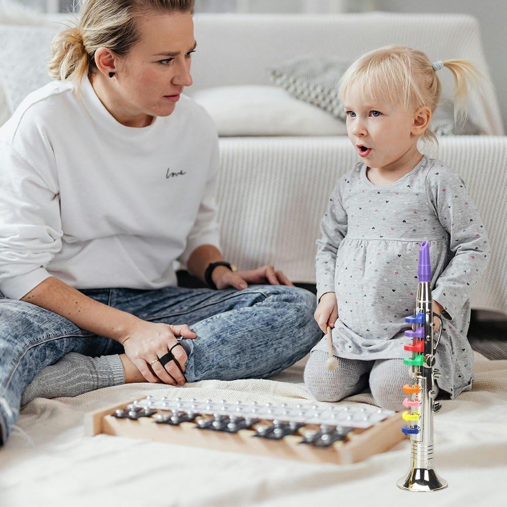 Musikalische Blasinstrumente Klarinette Für Kinder Kleinkinder Abs Metallic Gold Klarinette 8 Farbig
