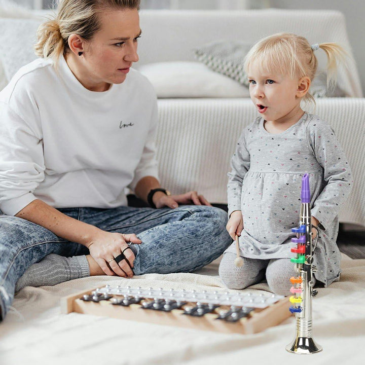 Musikalische Blasinstrumente Klarinette Für Kinder Kleinkinder Abs Metallic Gold Klarinette 8 Farbig