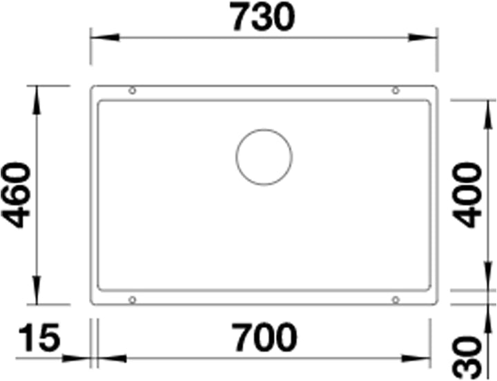 BLANCO SUBLINE 700-U | SILGRANIT anthrazit | Einbauart: Unterbau | ohne Ablauffernbedienung | 80er U