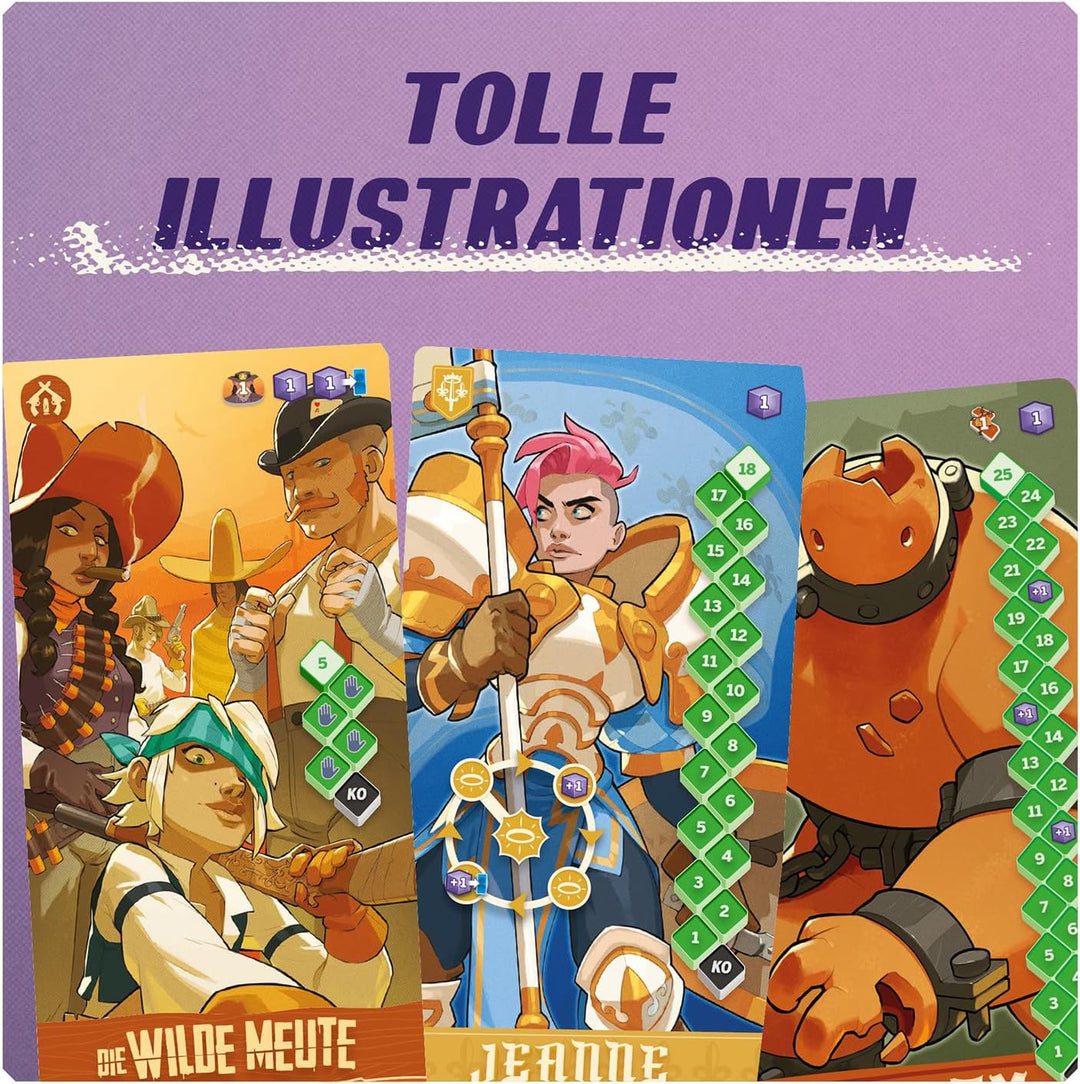 Kosmos 685454 Tag Team, Spiel für 2 Personen, Taktisches Deckbuilding Spiel, Brettspiel, Gesellschaf