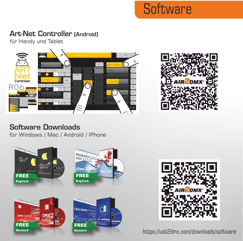 JMS AIR2DMX PRO HR WLAN DMX Interface ArtNet Node