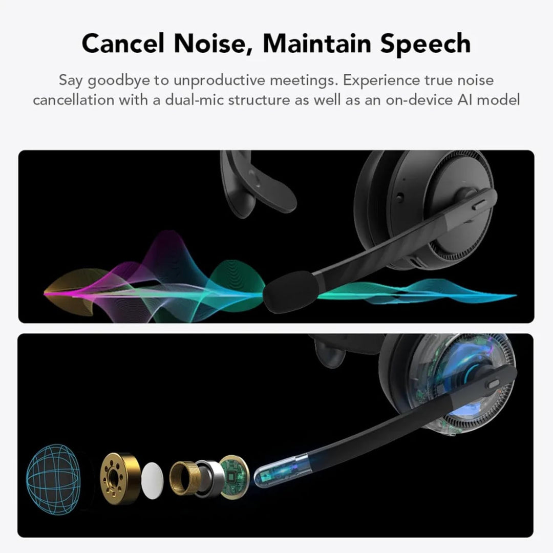 Nuroum HP31S(3rd Gen) Bluetooth Headset mit Mikrofon(Mono),AI Rauschunterdrückung für Anrufe/V5.4/45