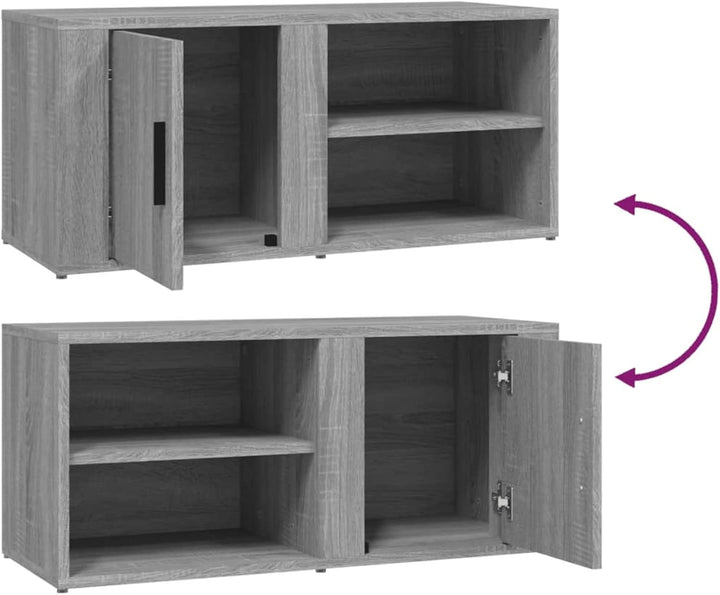 Tidyard TV Schrank mit 3 Fächer Lowboard TV Möbel Fernsehschrank Fernsehtisch TV Board Fernsehmöbel