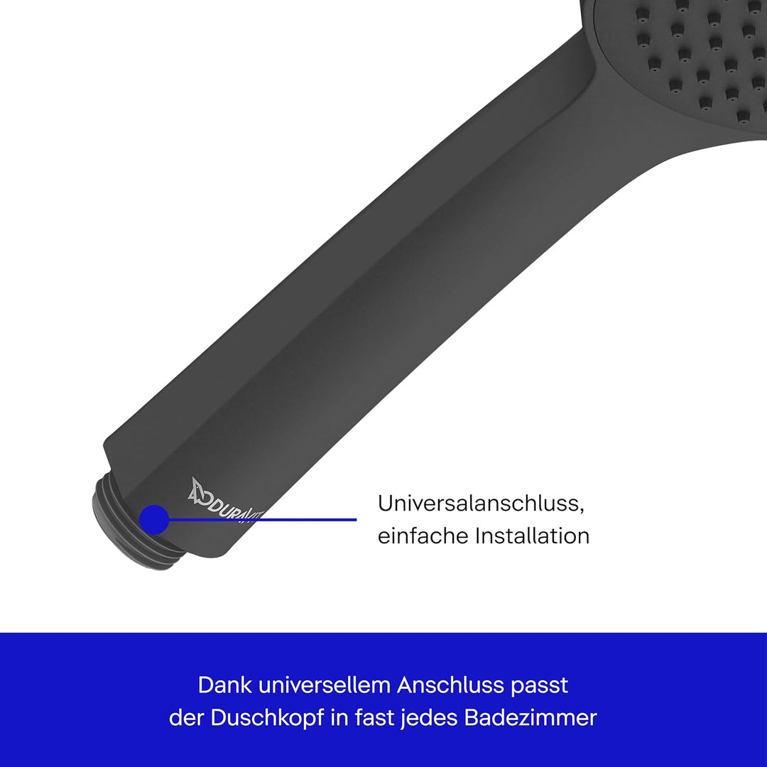 Duravit Universal Duschkopf, Duschbrause Strahlart Rain, Handbrause rund (Ø 110 mm), Brausekopf mit