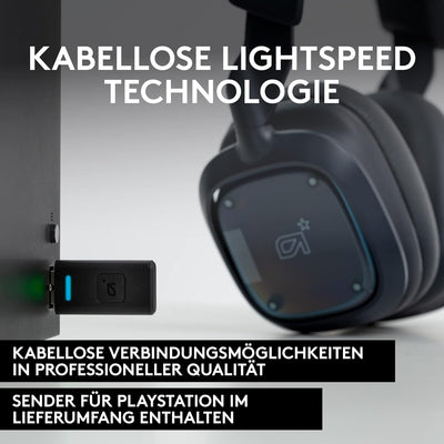 Logitech G Astro A30 Lightspeed Kabelloses Gaming-Headset A30 + Headset-Ständer PS5, PS4, PC/MAC Bla