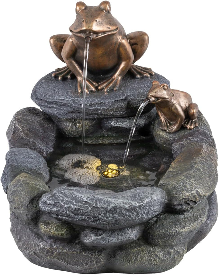 Gartenbrunnen Brunnen Zierbrunnen Zimmerbrunnen Springbrunnen Brunnen Teich-König mit LED-Licht 230V