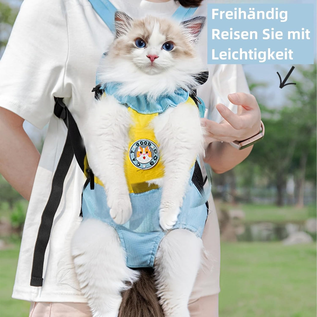 Hunde- und Katzenrucksack，leichtgewichtiger Hunde-Rucksack，tragbare Katzentasche，Outdoor-Haustier-Ru