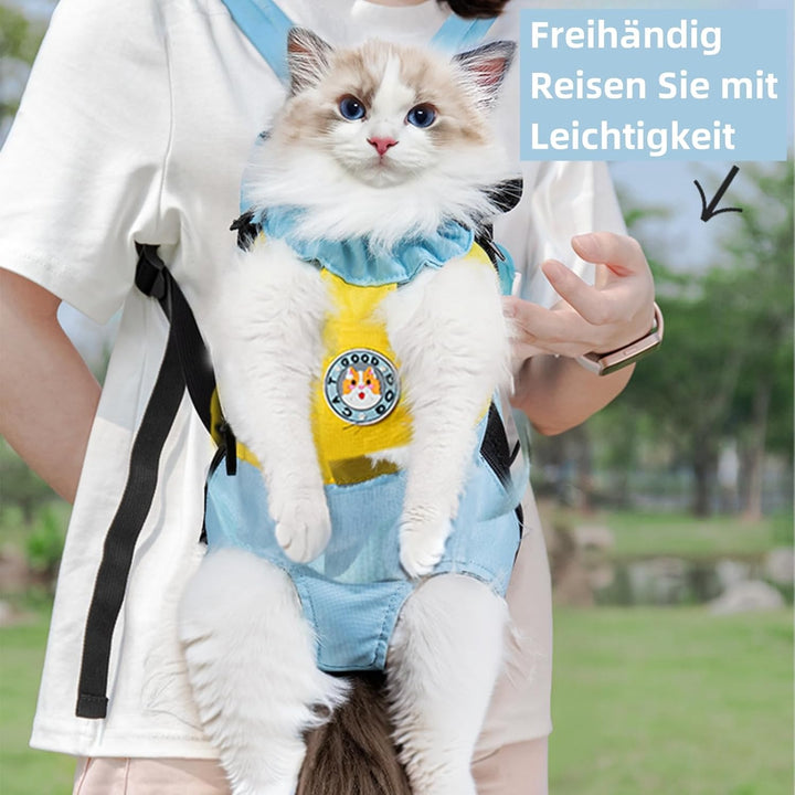 Hunde- und Katzenrucksack，leichtgewichtiger Hunde-Rucksack，tragbare Katzentasche，Outdoor-Haustier-Ru