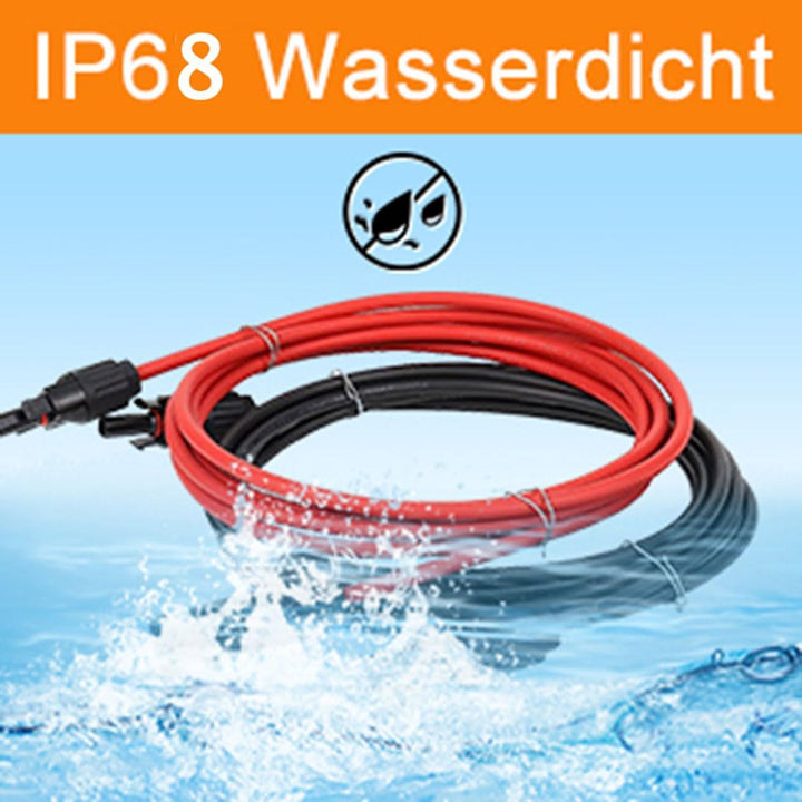 1,5m-6mm² Solarkabel Verlängerung mit MC4 Stecker DC1500V Rot Schwarz 1.5M, 1.5M