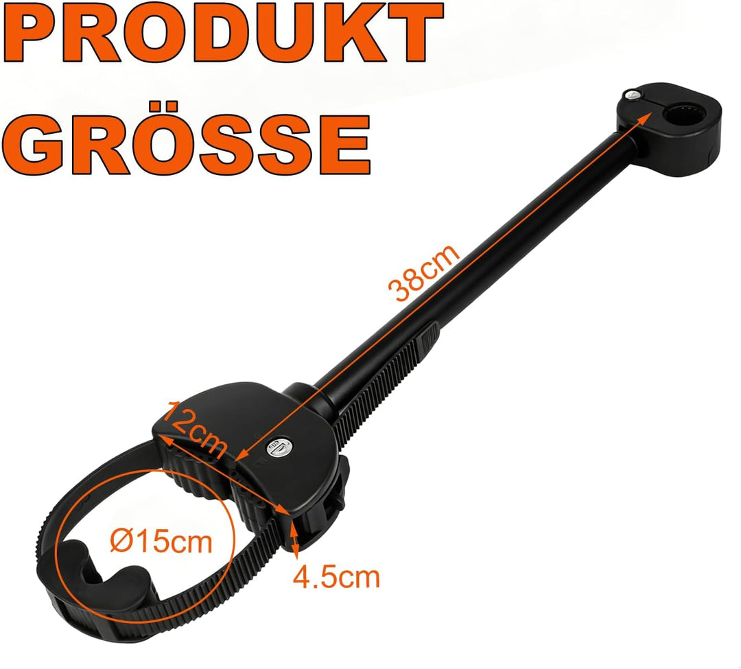 TEOV 1 Stück Rahmenhalter für Fahrradträger Länge 38CM, Verstellbarer Strap-Rahmenhalter für E-Bike