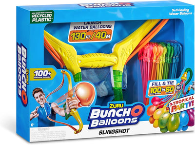 ZURU - BUNCH O BALLOONS - Tropical Party Arc Slingshot - 100 Wasserbomben - Outdoor-Spiel - Wassersp