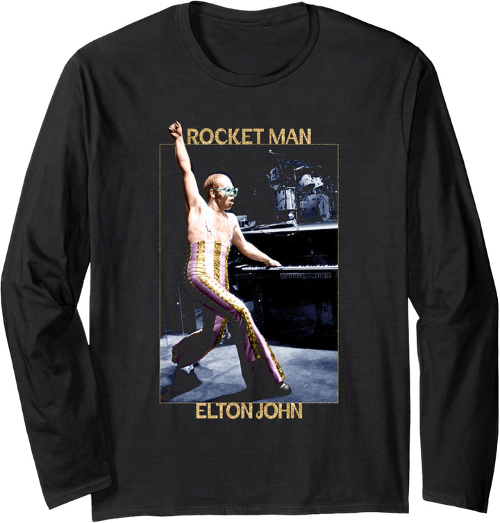 Offizielles Elton John x Rocketman Bühnen-Klavierfoto Langarmshirt