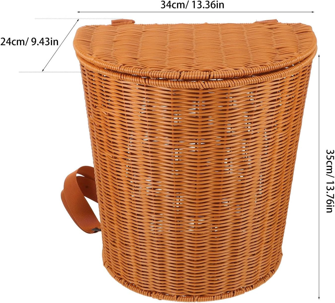 TOYANDONA Rattan-Outdoor-Rucksack: Geflochtener Weidenkorb mit verstellbaren Riemen für die Teeernte