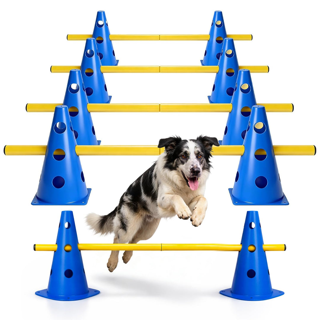 Agility Steckhürdenset Hunde Pferde, Multifunktionales Steckhürdenset Agility, 23cm Höhe Für Hunde P