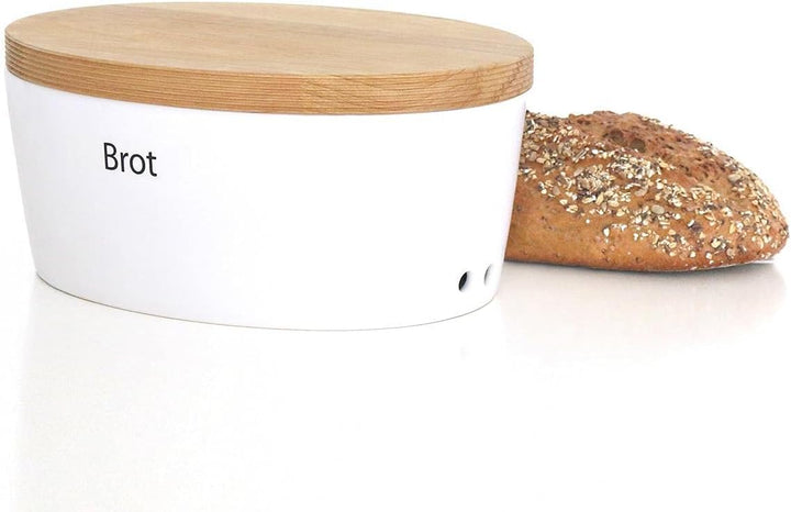440s.de Brottopf aus Keramik mit Holzdeckel, ca. 30 x 23 x 13,5 cm | CON-03930000