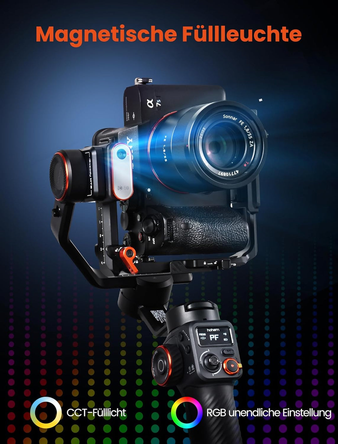 Hohem iSteady MT2 Kit, Gimbal Kamera, 3-Achsen Gimbal Stabilizer für Kamera Spiegellose Action Cam S