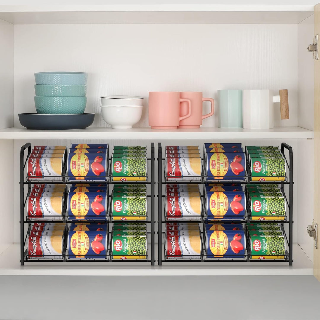 2er-Set Dose Organizer für Pantry 3 Etagen stapelbarer Dosenspender Dose Rack Organizer halten bis z