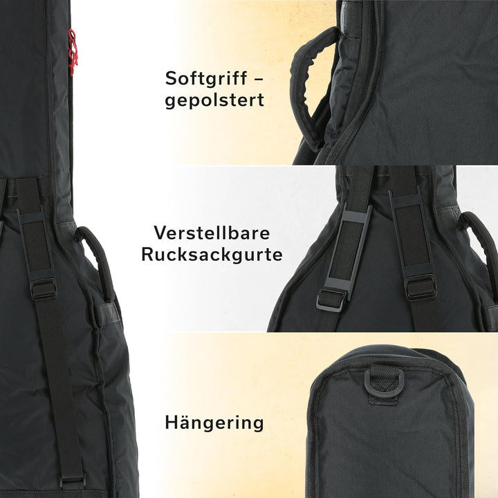 PURE GEWA Gitarren Gig-Bag Serie 110 für Westerngitarre , Softgriff gepolstert, grosse Notentasche,
