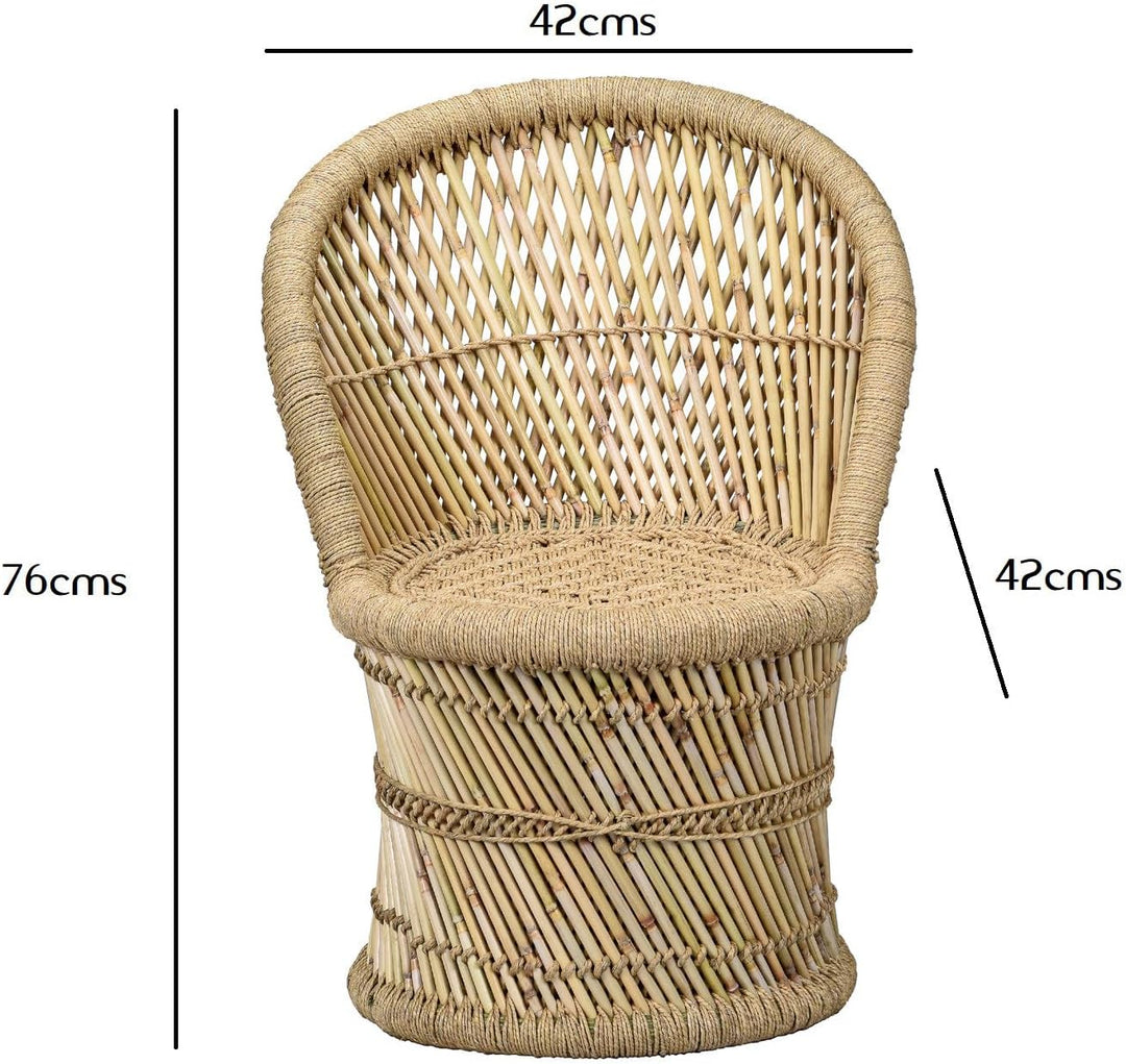 Marrakesch Stuhl Gartenstuhl aus Bambus 2er Set Stuhl Aleja ø 40 cm | Ideal im Garten Terrasse und B
